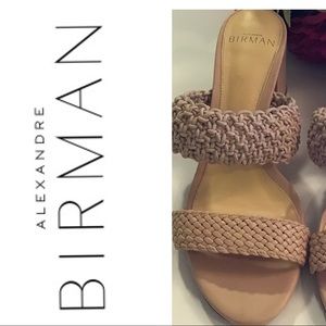 Alexandre Birman Nude leather woven sandals
